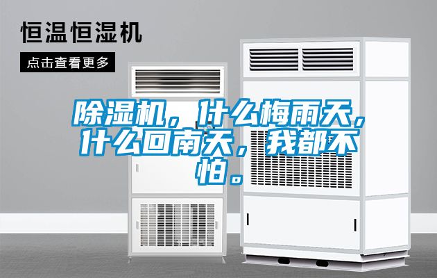 除濕機(jī)，什么梅雨天，什么回南天，我都不怕。